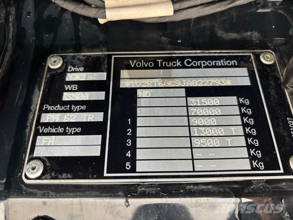 Volvo FH 540 6x2 RETARDER / BIG AXLE / CHASSIS L=4853 mm Camiones con chasís y cabina