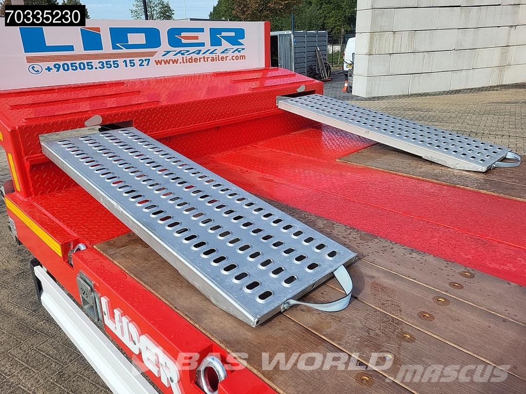 Lider 3 axles New 2xSteering 1x Liftaxle Ramps Mélybölcsős félpótkocsik