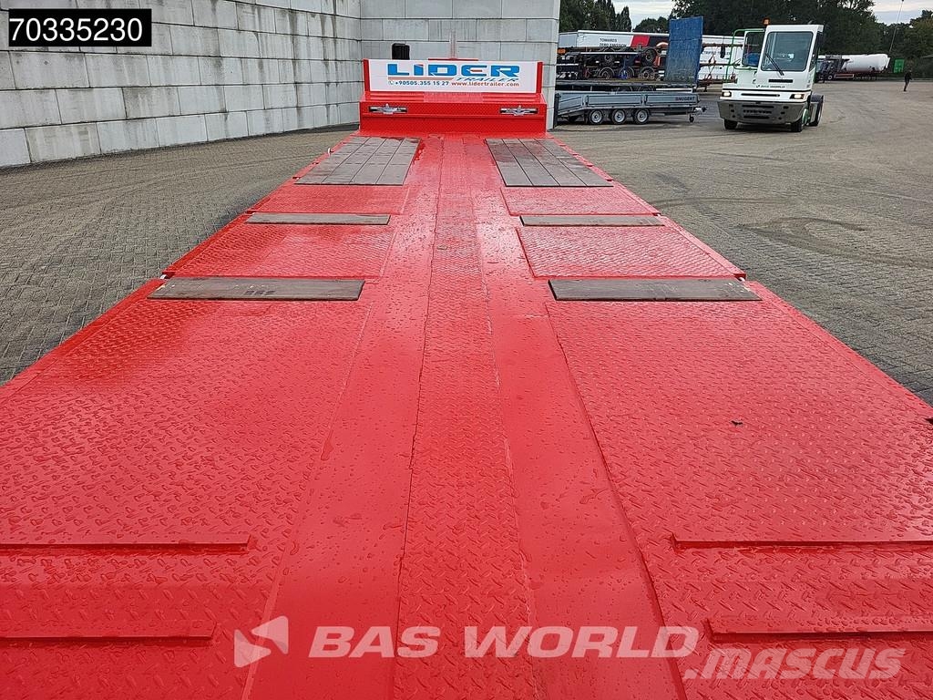 Lider 3 axles New 2xSteering 1x Liftaxle Ramps Mélybölcsős félpótkocsik