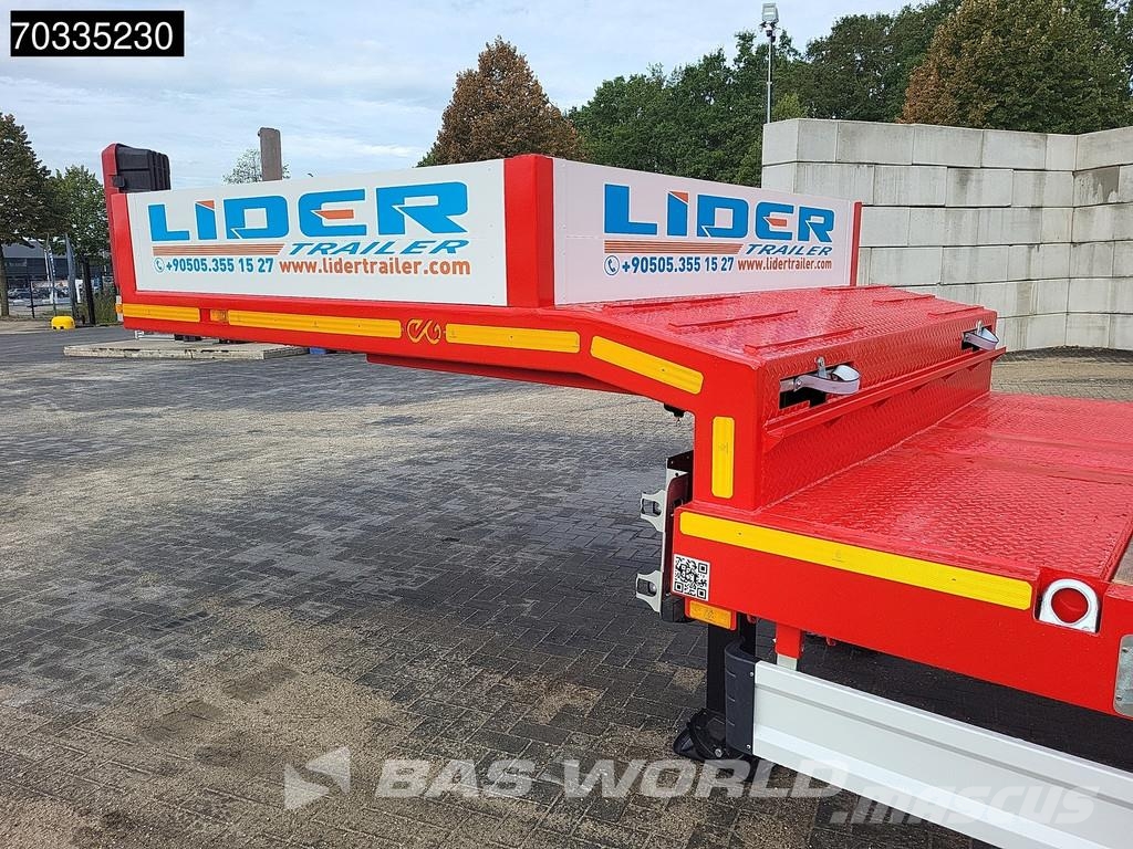 Lider 3 axles New 2xSteering 1x Liftaxle Ramps Mélybölcsős félpótkocsik
