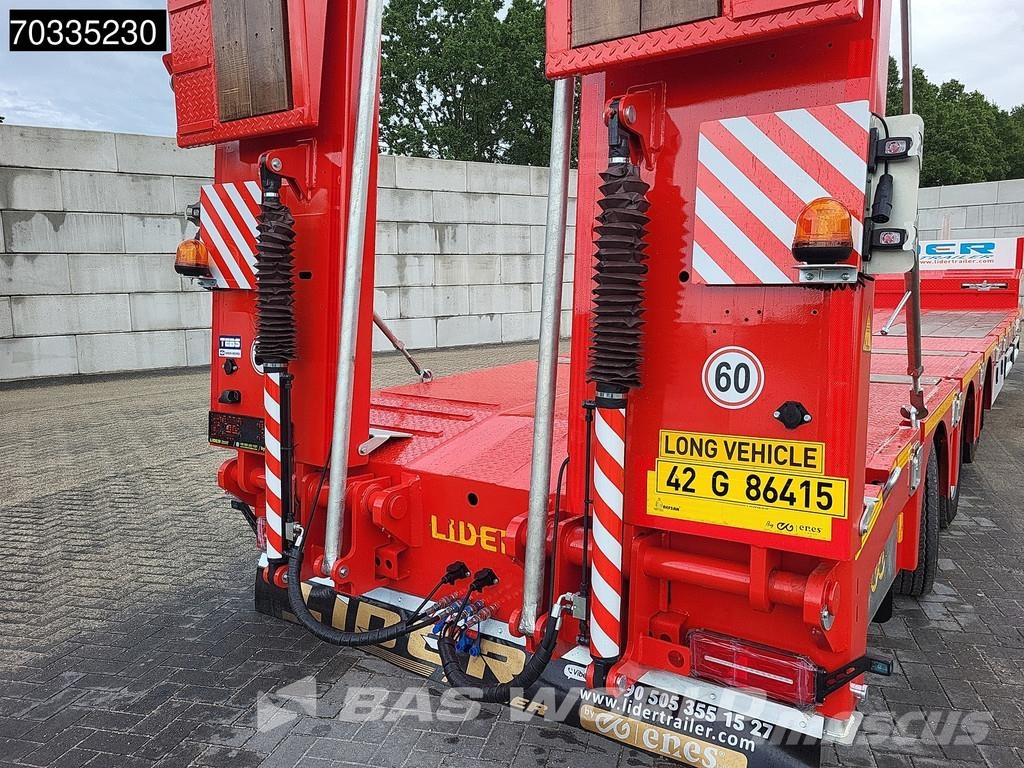 Lider 3 axles New 2xSteering 1x Liftaxle Ramps Mélybölcsős félpótkocsik