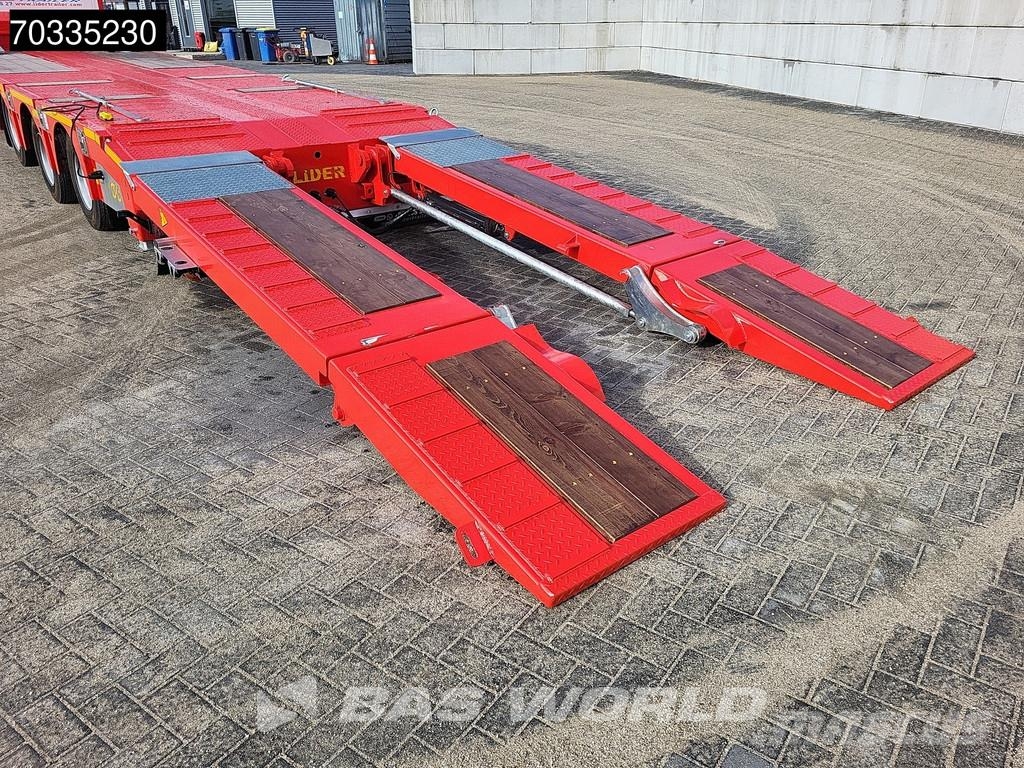 Lider 3 axles New 2xSteering 1x Liftaxle Ramps Mélybölcsős félpótkocsik