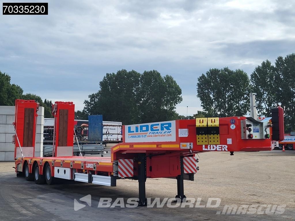 Lider 3 axles New 2xSteering 1x Liftaxle Ramps Mélybölcsős félpótkocsik