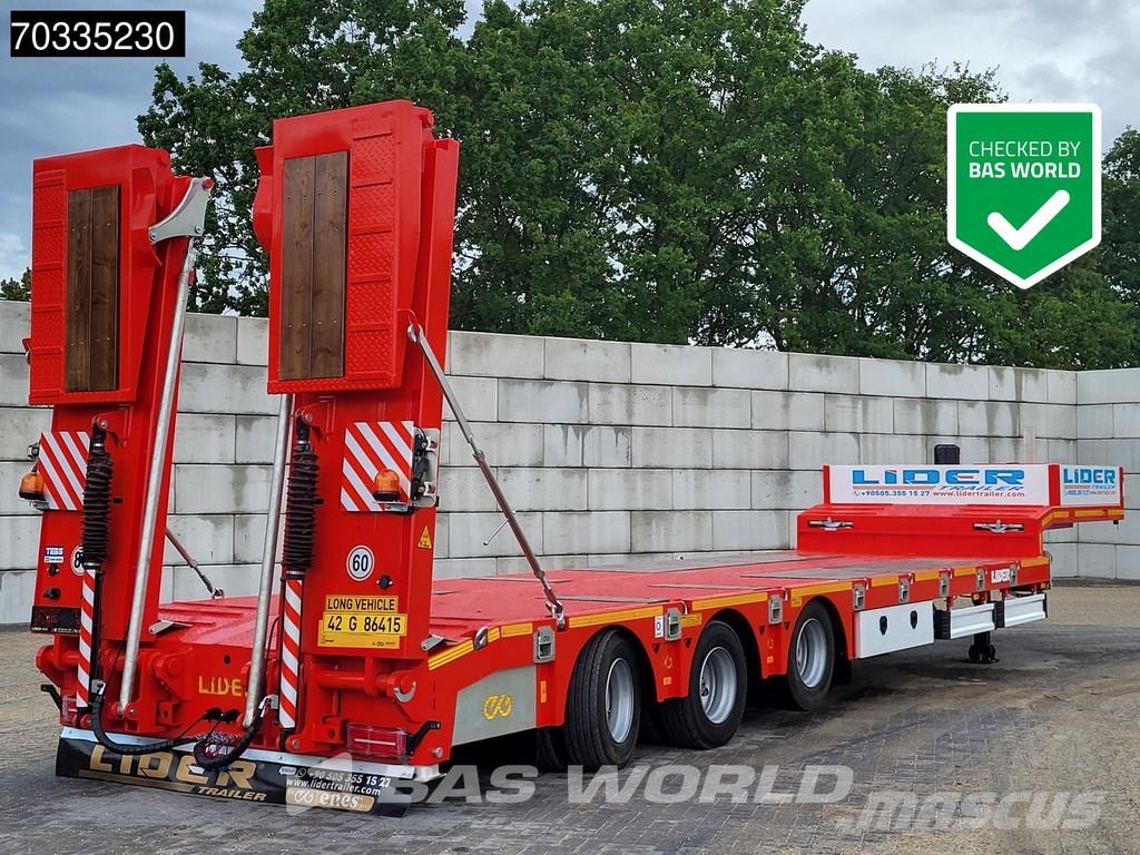 Lider 3 axles New 2xSteering 1x Liftaxle Ramps Mélybölcsős félpótkocsik