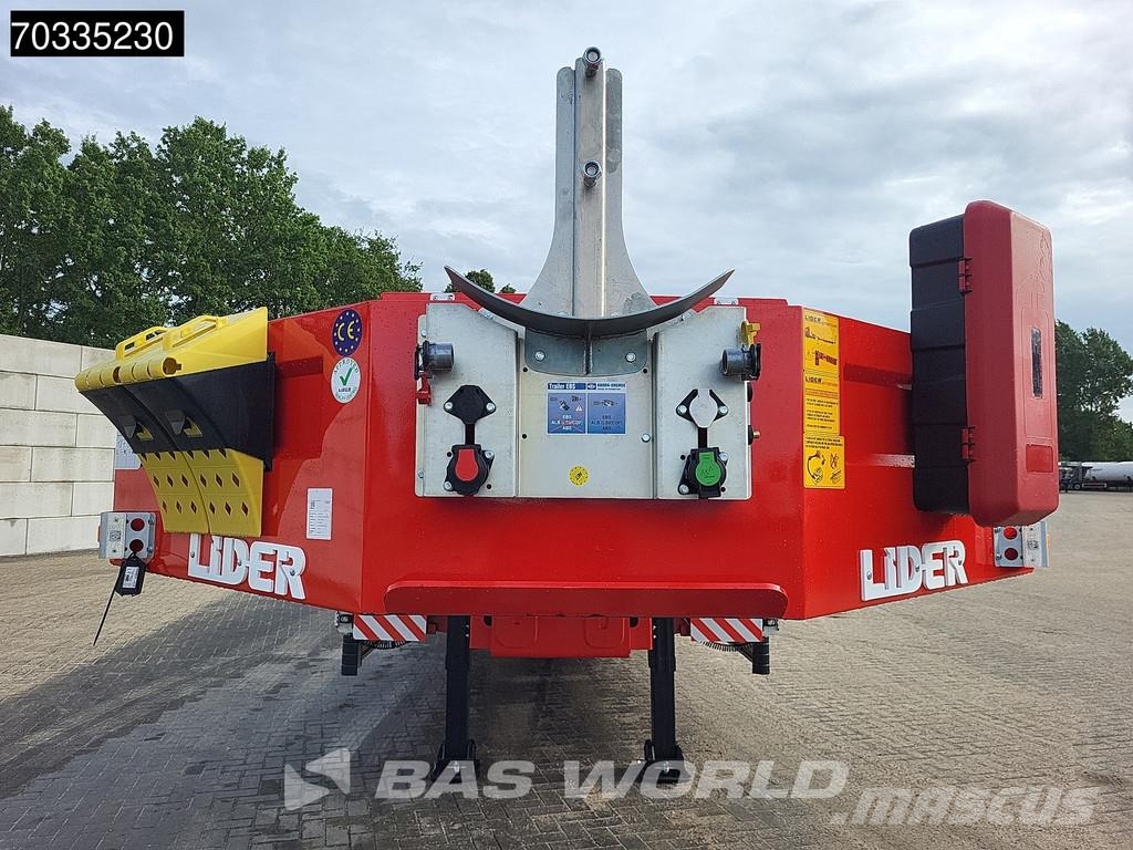 Lider 3 axles New 2xSteering 1x Liftaxle Ramps Mélybölcsős félpótkocsik