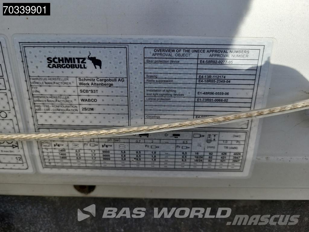 Schmitz Cargobull SCB*S3T 3 axles Poluprikolice sa ceradom