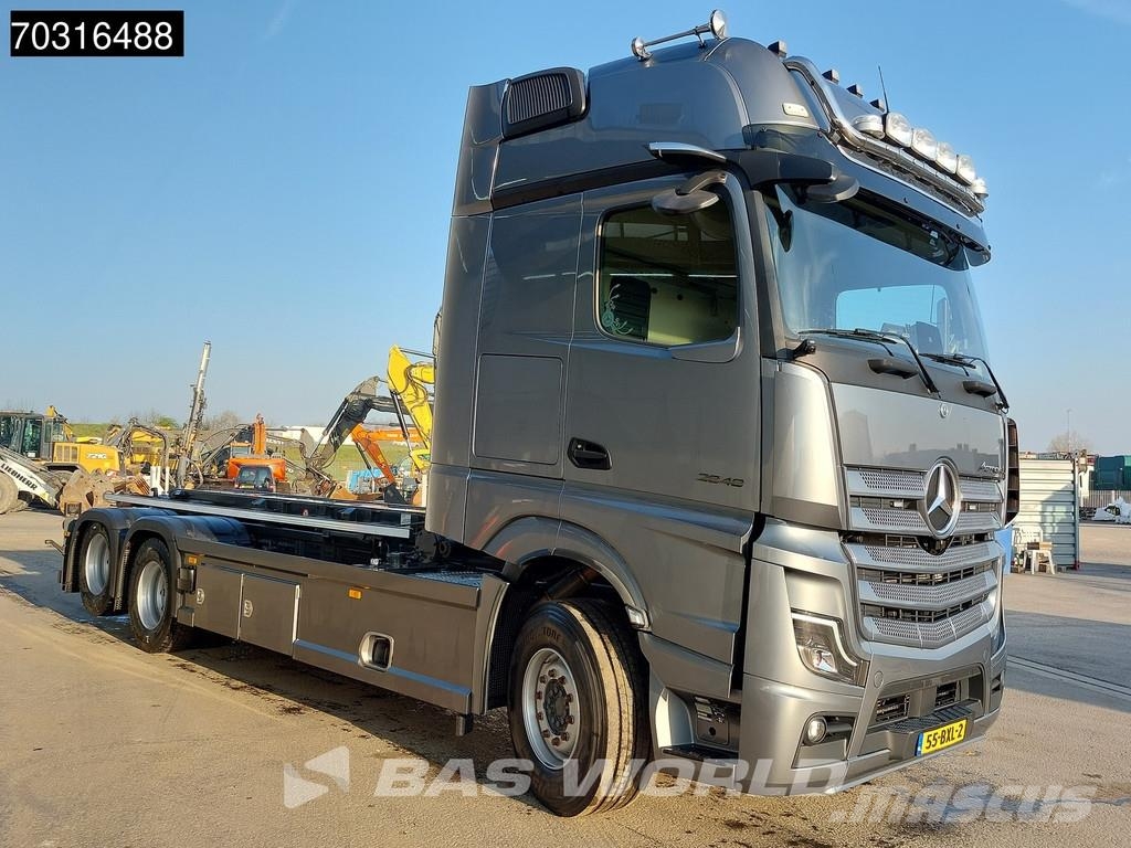 Mercedes-Benz Actros L 2848 6X2 HTS 30 tons cable system Lift-Ax Hákový nosič kontejnerů