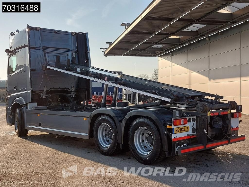 Mercedes-Benz Actros L 2848 6X2 HTS 30 tons cable system Lift-Ax Hook lift trucks