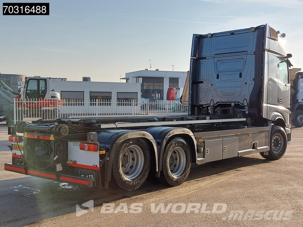 Mercedes-Benz Actros L 2848 6X2 HTS 30 tons cable system Lift-Ax Hákový nosič kontejnerů