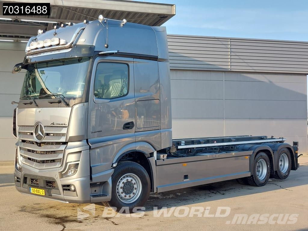 Mercedes-Benz Actros L 2848 6X2 HTS 30 tons cable system Lift-Ax Hákový nosič kontejnerů