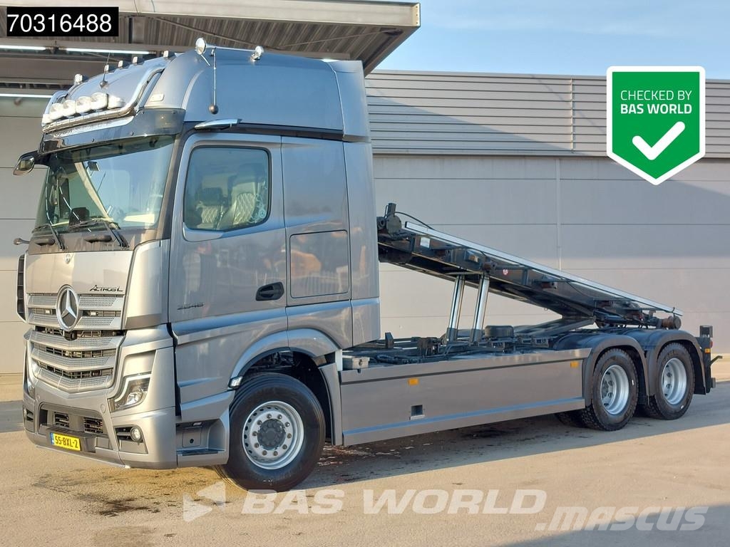 Mercedes-Benz Actros L 2848 6X2 HTS 30 tons cable system Lift-Ax Hákový nosič kontejnerů