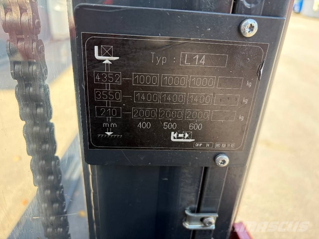 Linde L 14 Deichselstapler Gyalogkíséretű targonca