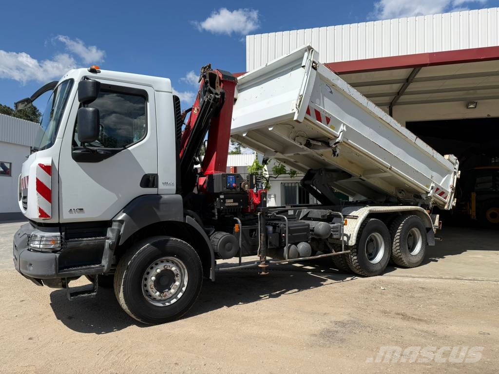Renault Kerax 410 DXI, Crane HMF 130, remote control Camiones bañeras basculantes o volquetes
