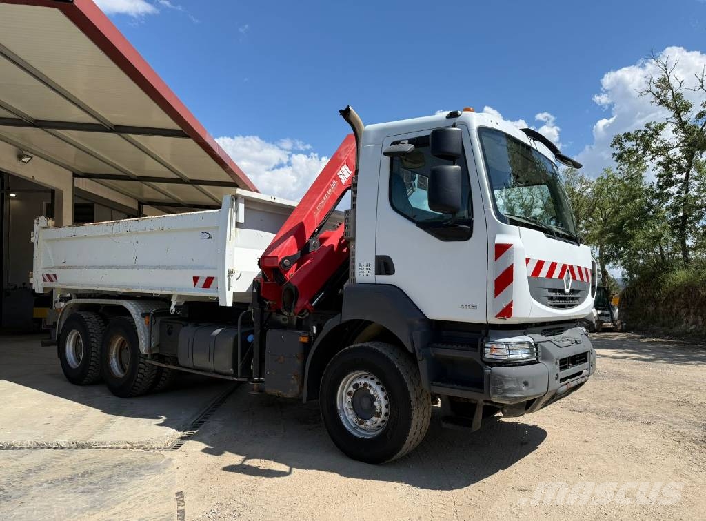 Renault Kerax 410 DXI, Crane HMF 130, remote control Camiones bañeras basculantes o volquetes