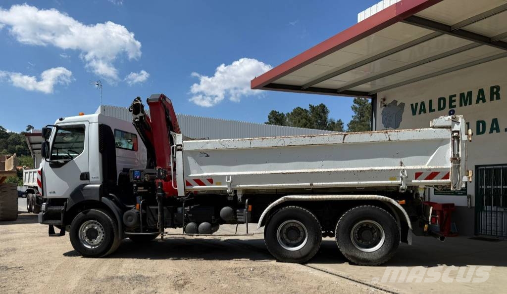 Renault Kerax 410 DXI, Crane HMF 130, remote control Camiones bañeras basculantes o volquetes