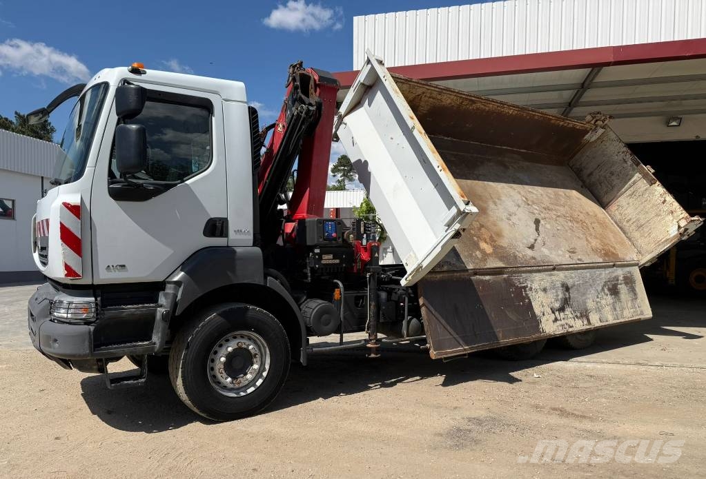 Renault Kerax 410 DXI, Crane HMF 130, remote control Camiones bañeras basculantes o volquetes