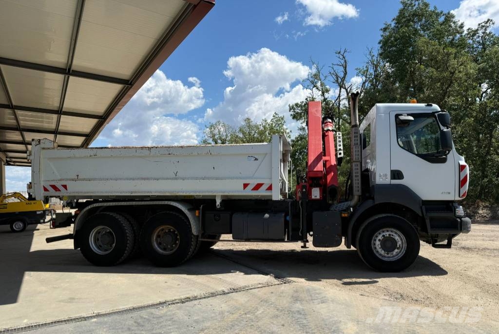 Renault Kerax 410 DXI, Crane HMF 130, remote control Camiones bañeras basculantes o volquetes