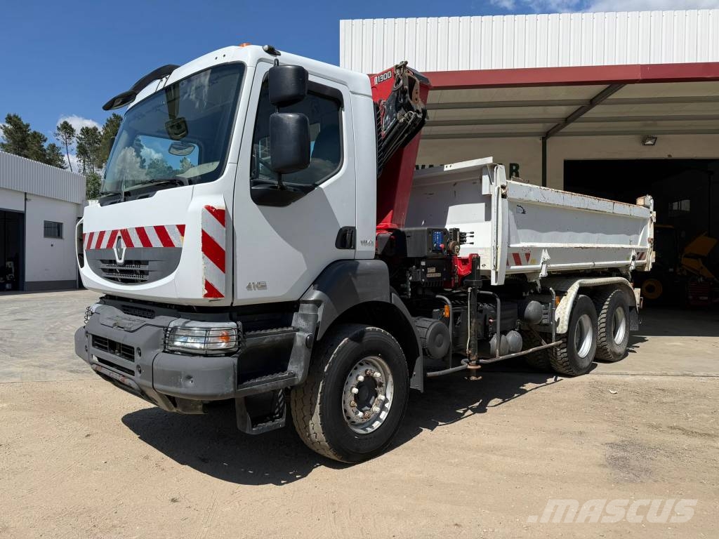 Renault Kerax 410 DXI, Crane HMF 130, remote control Camiones bañeras basculantes o volquetes