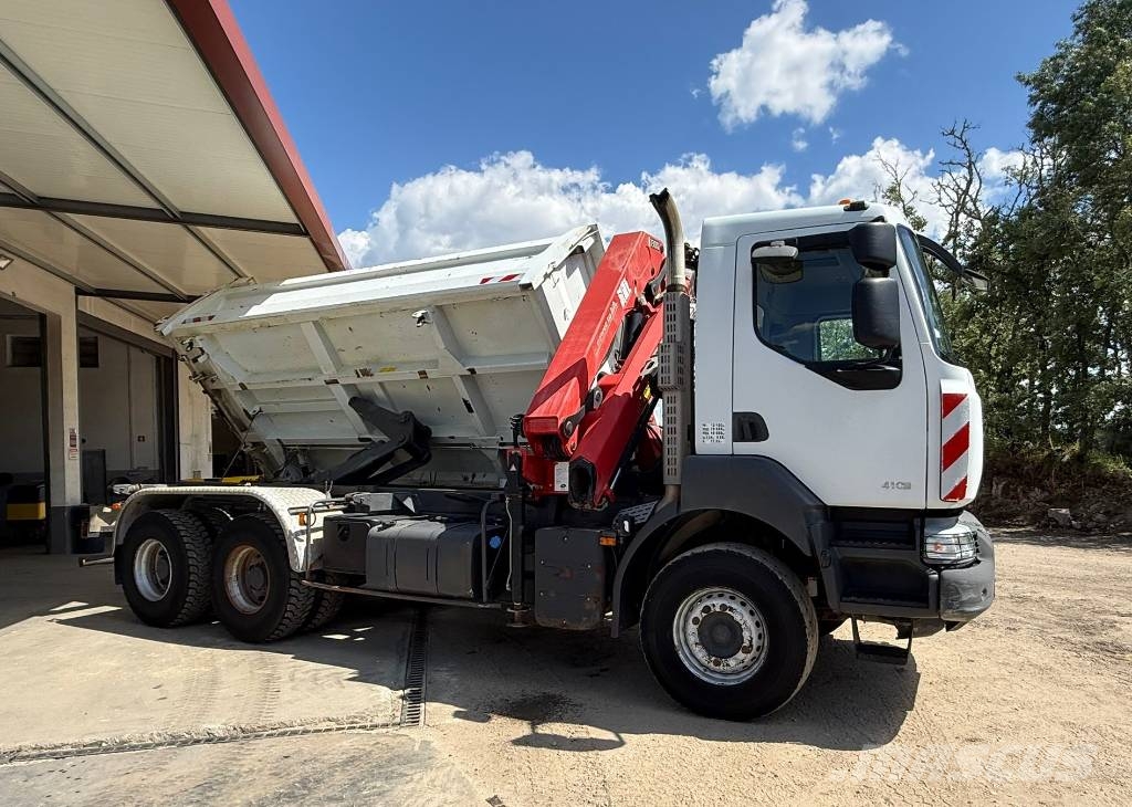 Renault Kerax 410 DXI, Crane HMF 130, remote control Camiones bañeras basculantes o volquetes