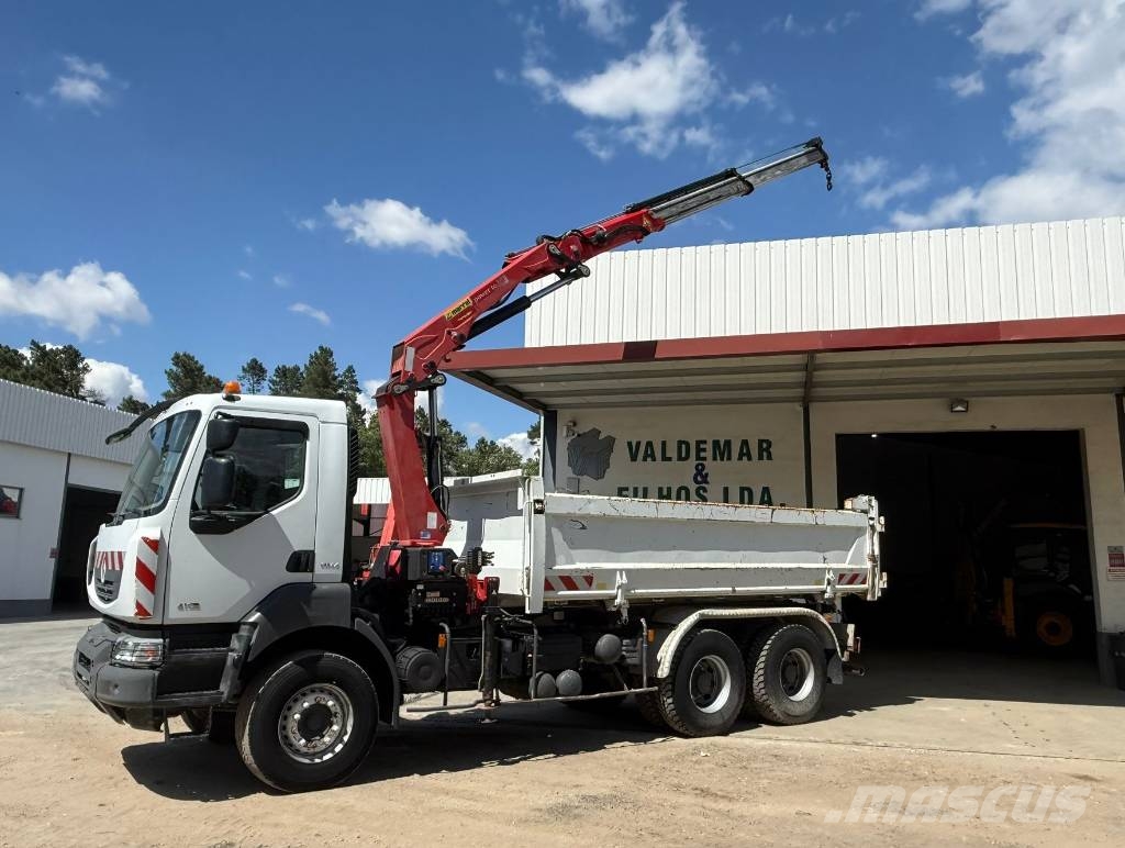 Renault Kerax 410 DXI, Crane HMF 130, remote control Camiones bañeras basculantes o volquetes