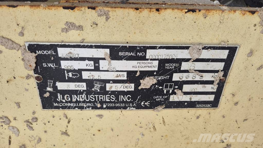 JLG 3394RT - 2008 YEAR - 3215 HOURS - 12M Sakselifter