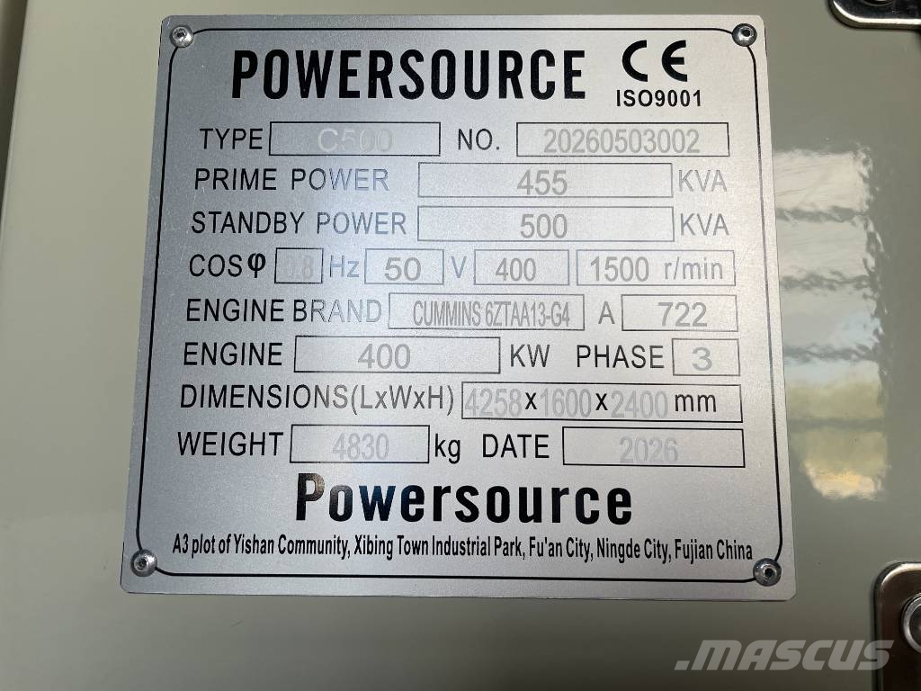 Cummins 6ZTAA13-G4 - 500 kVA Generator - DPX-19845 Diesel Generatoren