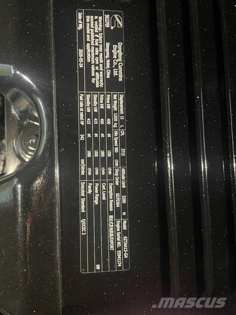 Cummins 6ZTAA13-G4 - 500 kVA Generator - DPX-19845 Diesel Generatoren