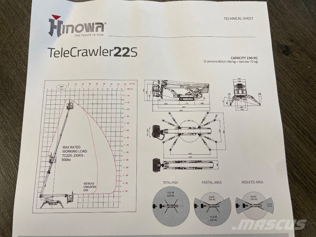 Hinowa TC 22 Plataformas con brazo de elevación telescópico