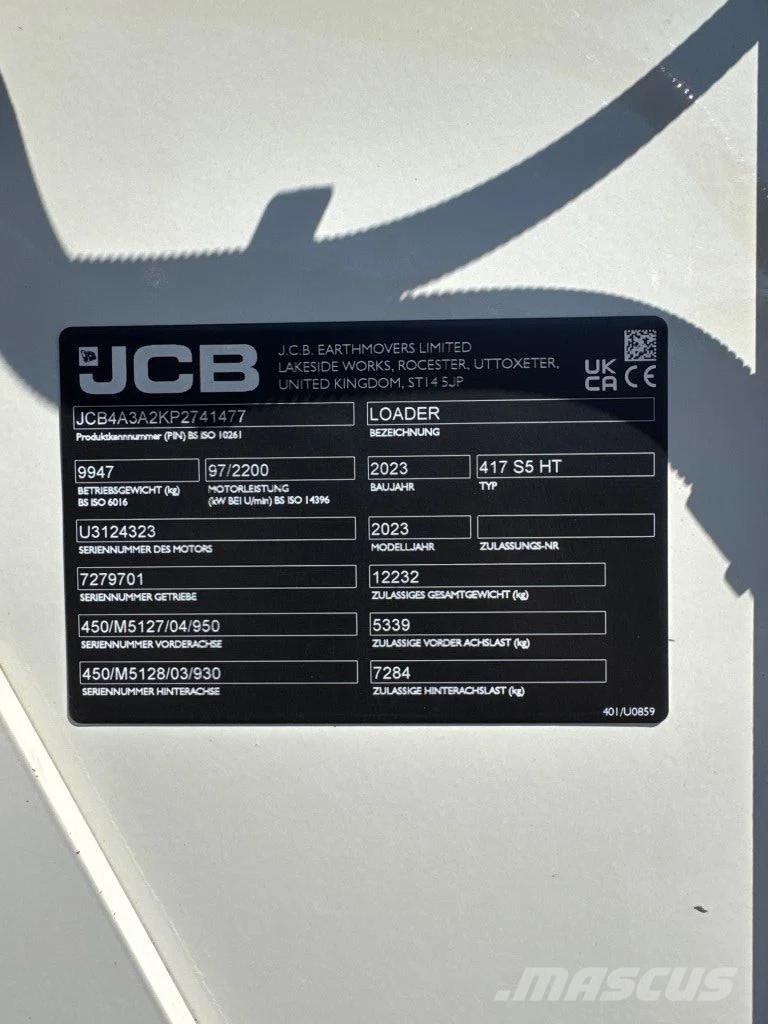JCB 417HT Stage V 2023! Hjullastare