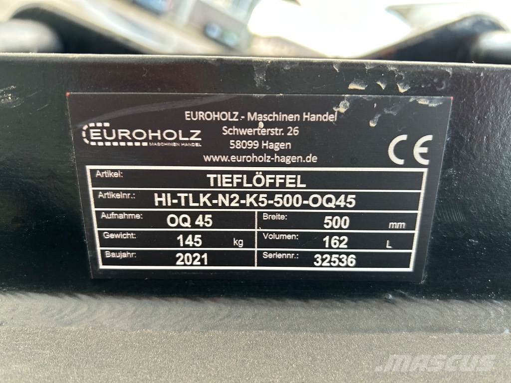 Euroholz Tieflöffel 500 mm OQ45-5 Excavator