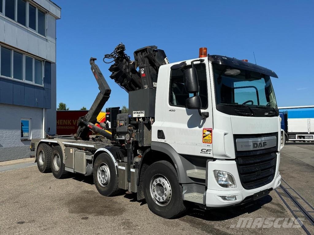 DAF CF 400 8X4 EURO 6 + HIAB X-HIDUO 256EP-4 + REMOTE Hákový nosič kontejnerů