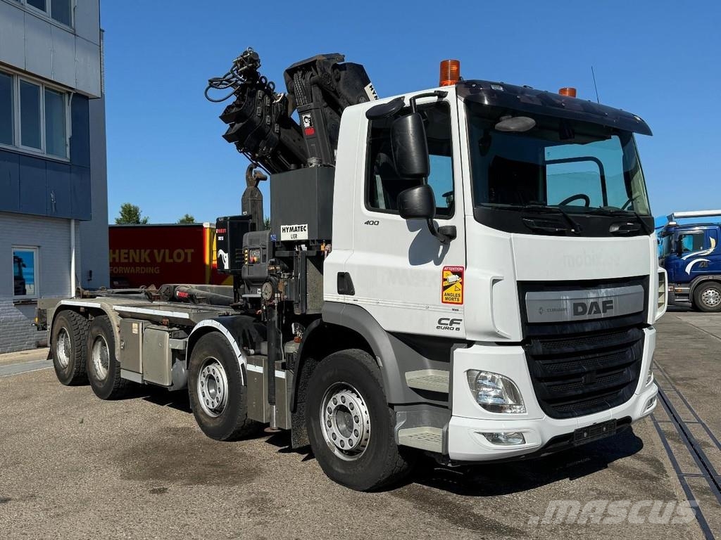 DAF CF 400 8X4 EURO 6 + HIAB X-HIDUO 256EP-4 + REMOTE Hákový nosič kontejnerů
