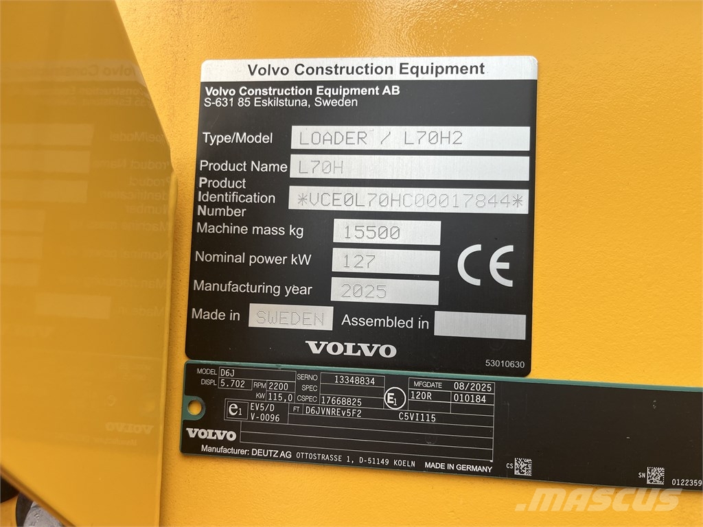 Volvo L70H2 لوادر بعجل
