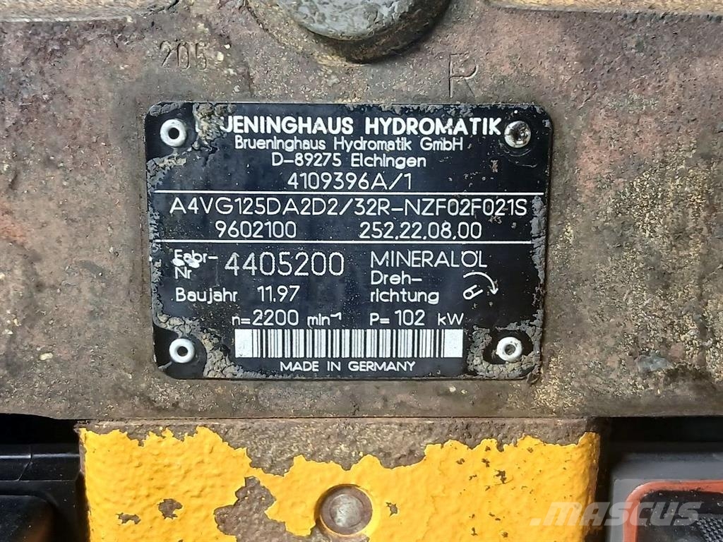 Ahlmann AZ200-4109396A-Brueninghaus A4VG125-Drive pump Hidraulika