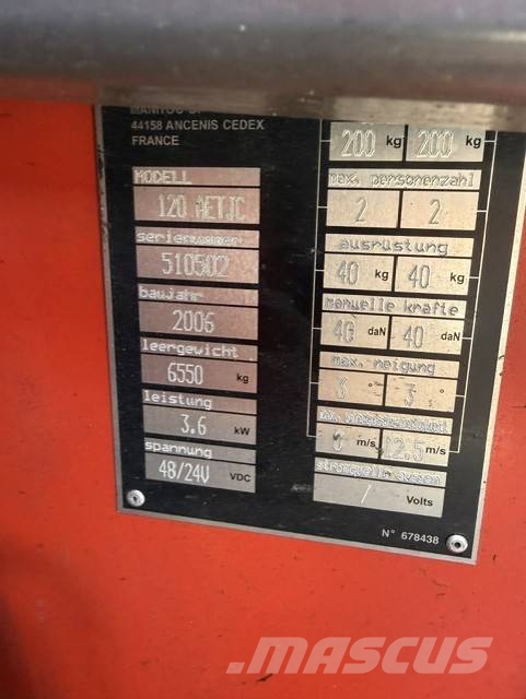 Manitou Gelenk-Teleskop-Arbeitsbühne 120 AETJ 3 D Compakt Gelenkteleskoparbeitsbühnen