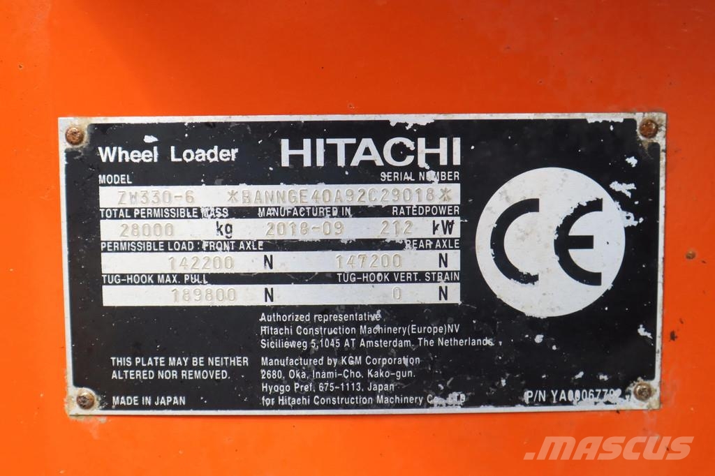 Hitachi ZW330-6 | ZW 330 -6 | BUCKET | JOYSTICK STEER | GO 휠로우더