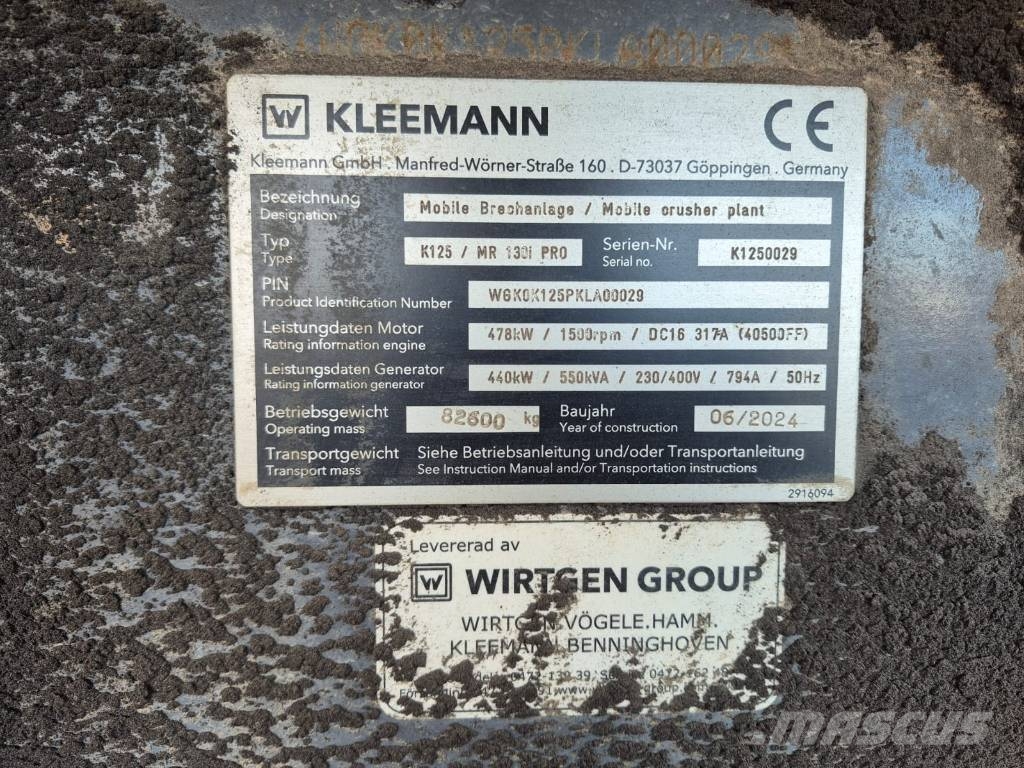 Kleemann MR 130 PRO Iseliikuvad purustid