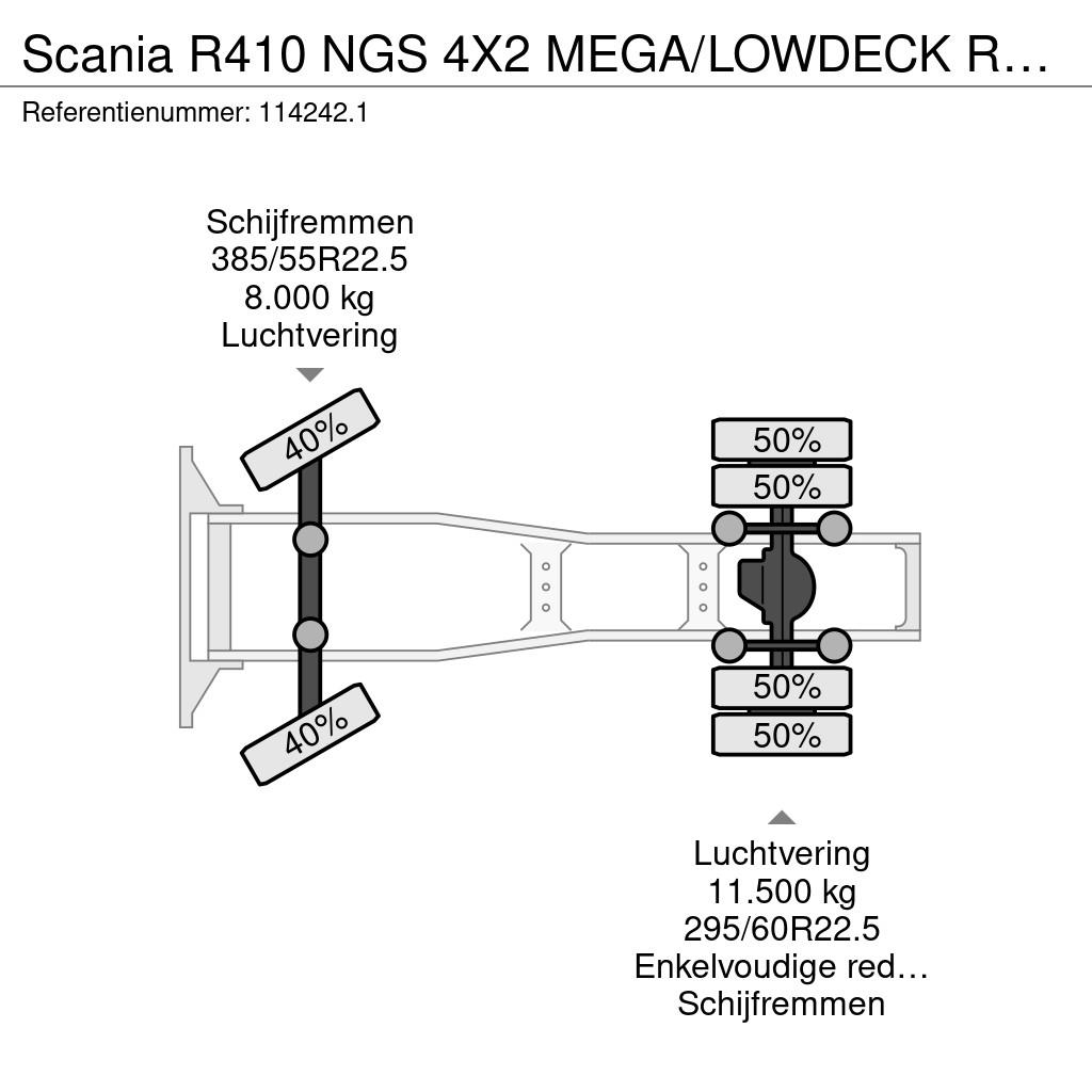 Scania R410 NGS 4X2 MEGA/LOWDECK RETARDER EURO 6 트랙터 유닛