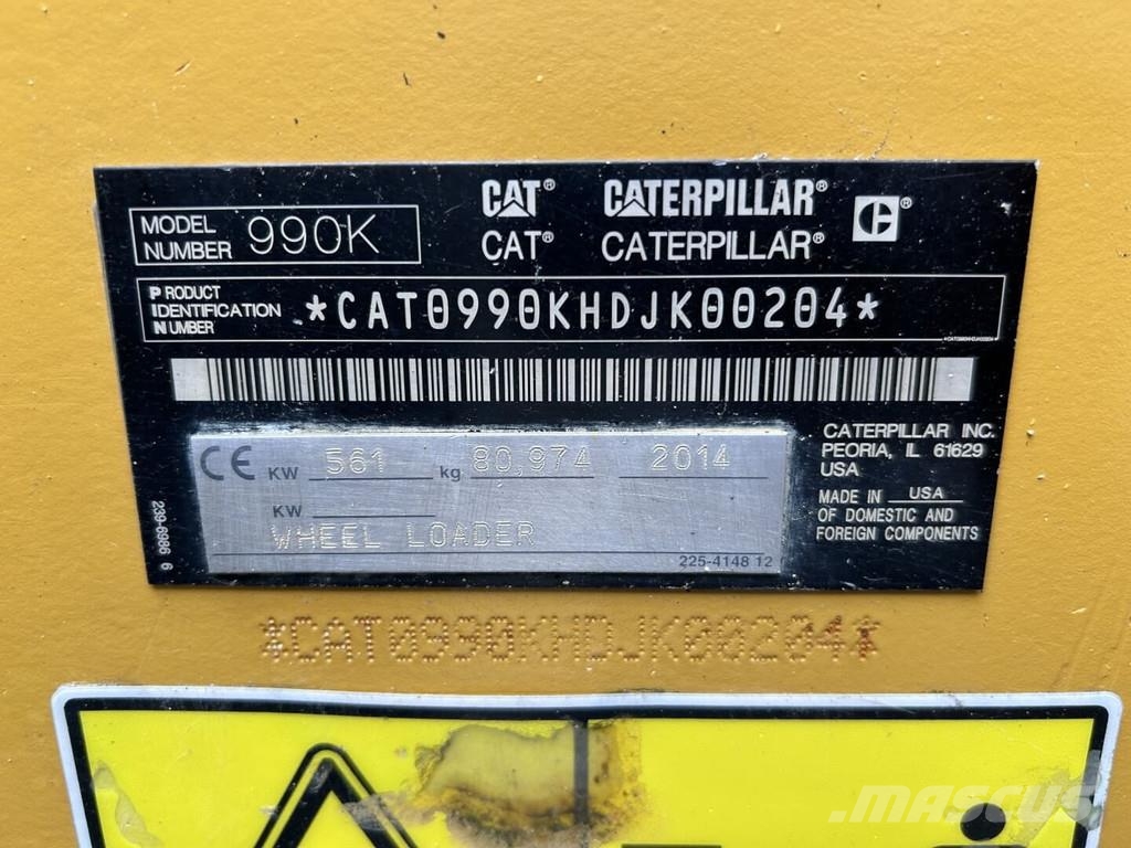 CAT 2014 990K Rebuild Pyöräkuormaajat