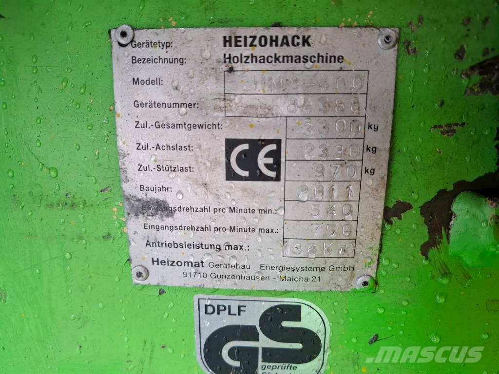 Heizohack HM8-400 Houtversnipperaars