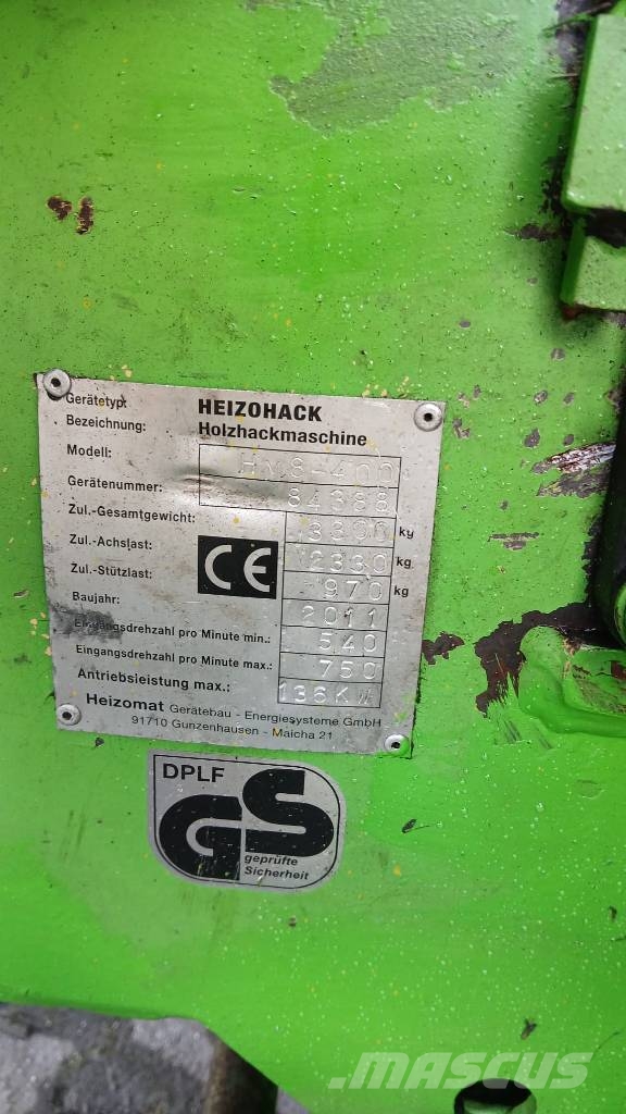 Heizohack HM8-400 Подрібнювачі деревини