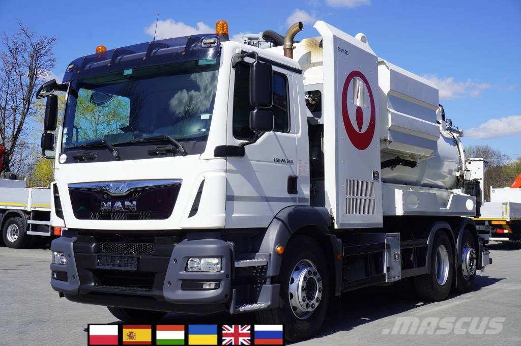 MAN TGM 26.340/ RIVARD sewage cleaner 11.8 m3/ 2 units Χρηστικές μηχανές