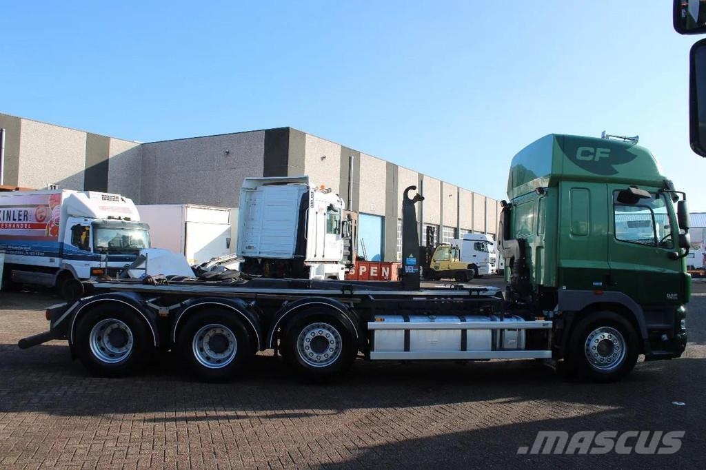 DAF CF 85.460 8X4 + 30 TON VDL hook + euro 5 Rol kiper kamioni sa kukom za podizanje tereta