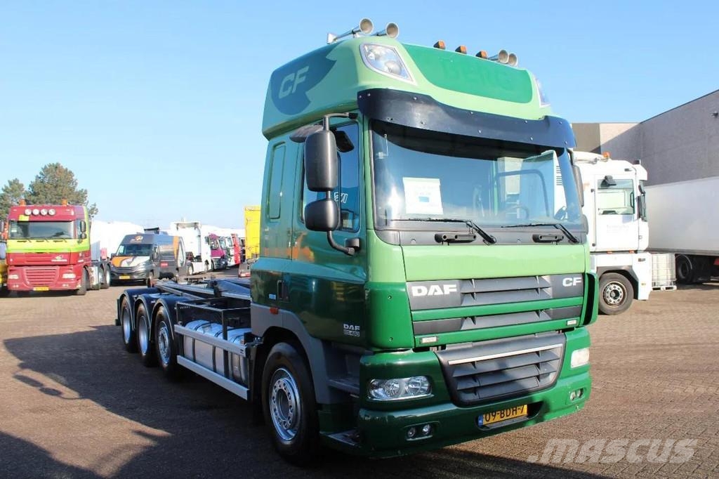 DAF CF 85.460 8X4 + 30 TON VDL hook + euro 5 Rol kiper kamioni sa kukom za podizanje tereta