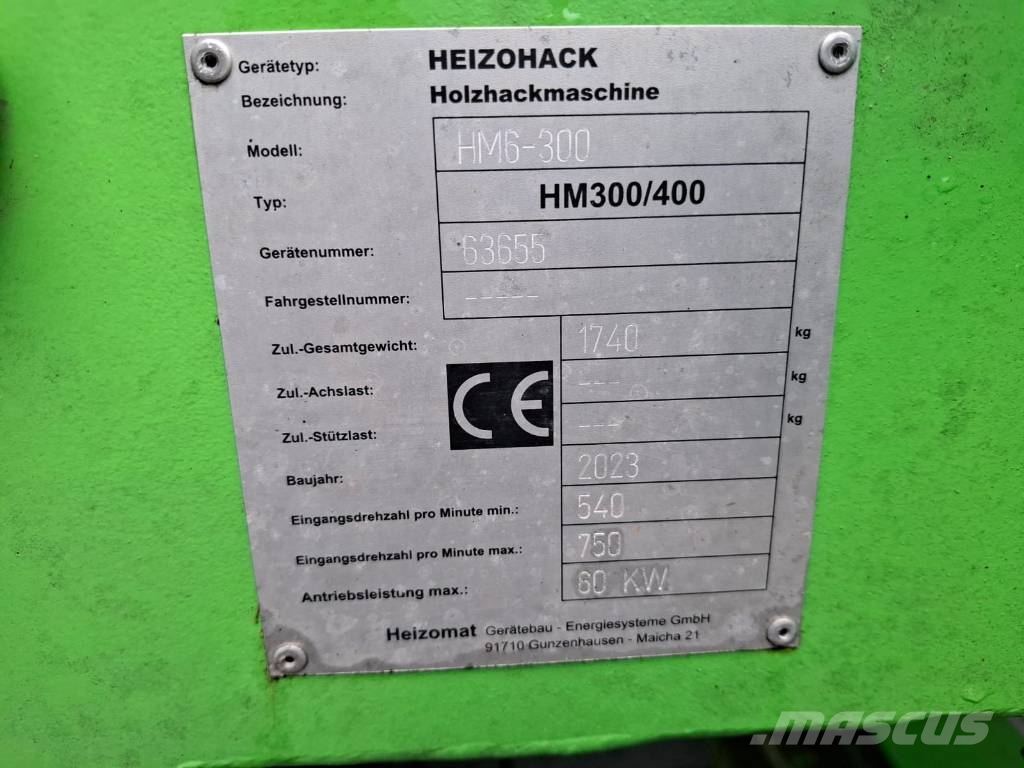 Heizohack HM6-300 Houtversnipperaars