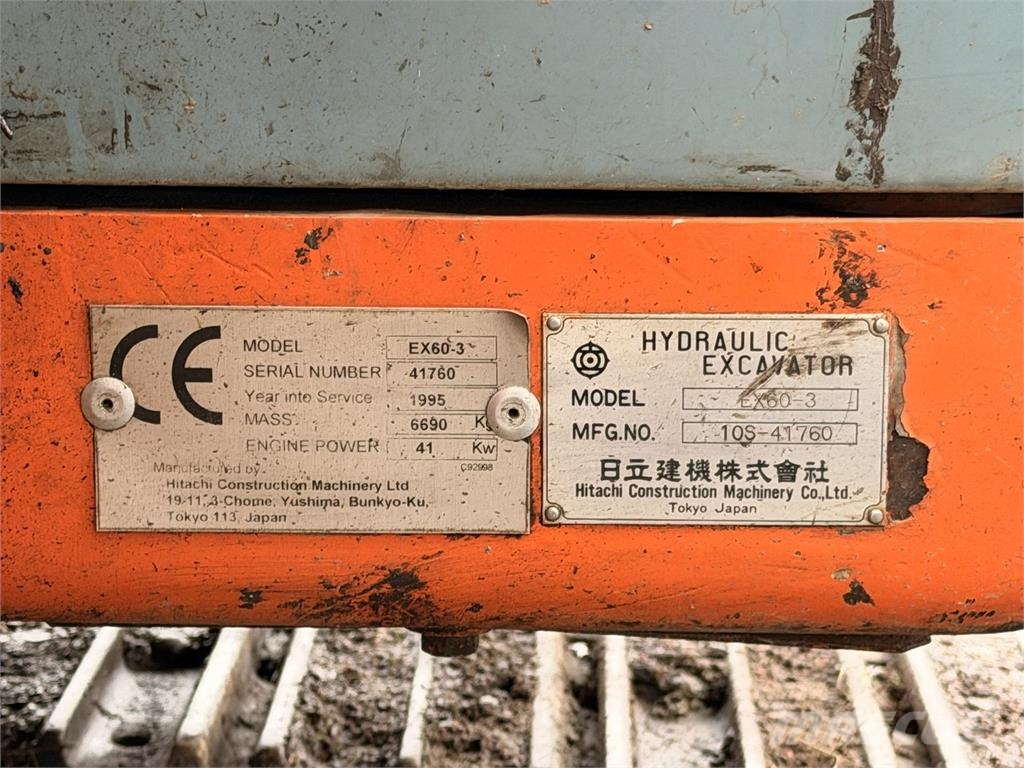 Hitachi EX60-3 Midi-gravemaskiner 7t - 12t