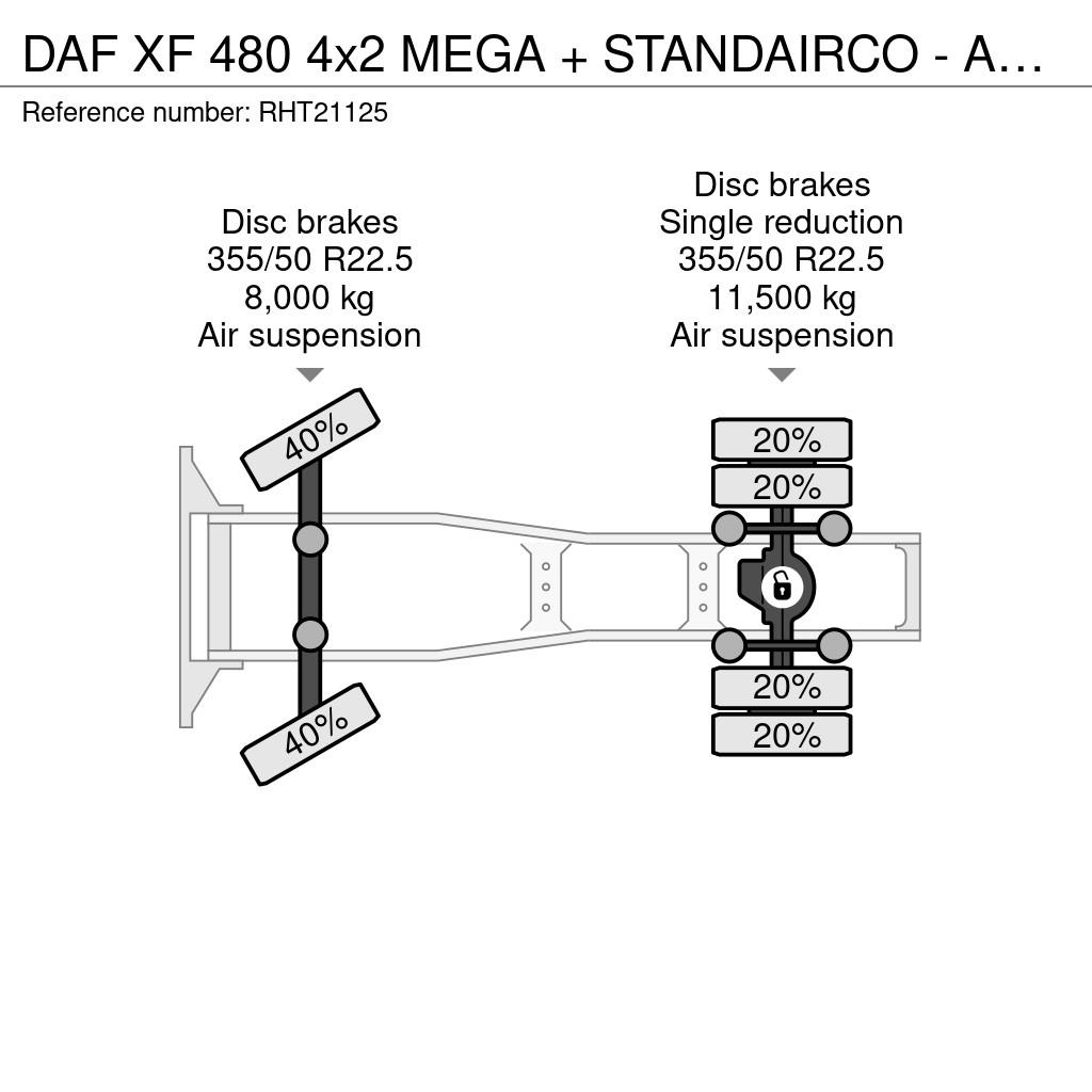 DAF XF 480 4x2 MEGA + STANDAIRCO - APK 05/2027 Nyergesvontatók