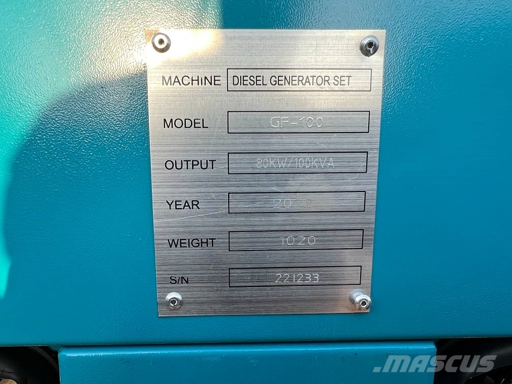 Ricardo 100kva (80KW) silent generator 3 phase 50hz 400v Dieselgeneraattorit