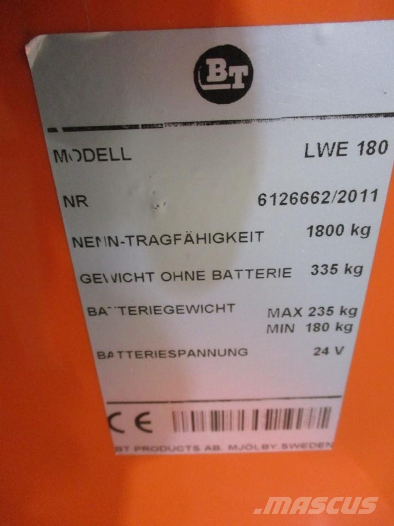 BT LWE 180 Wózki widłowe unoszące