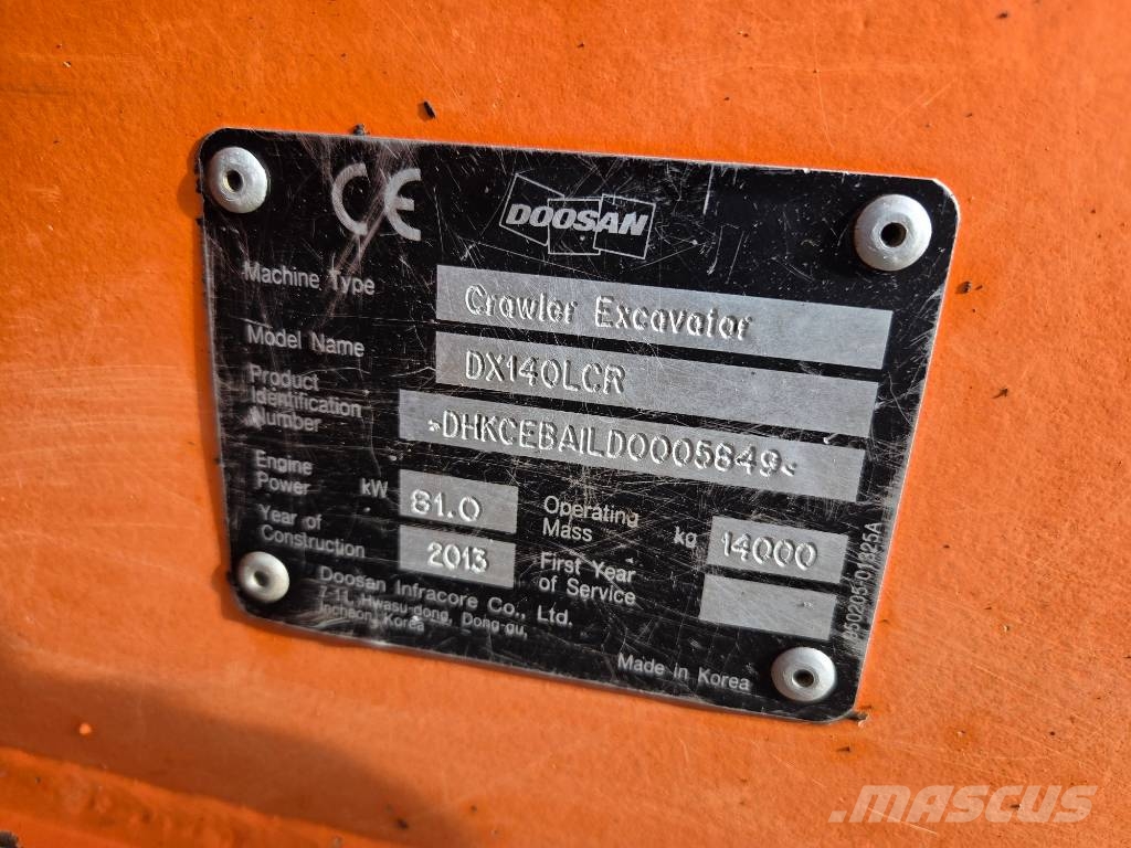 Doosan DX 140 LCR Bageri guseničari